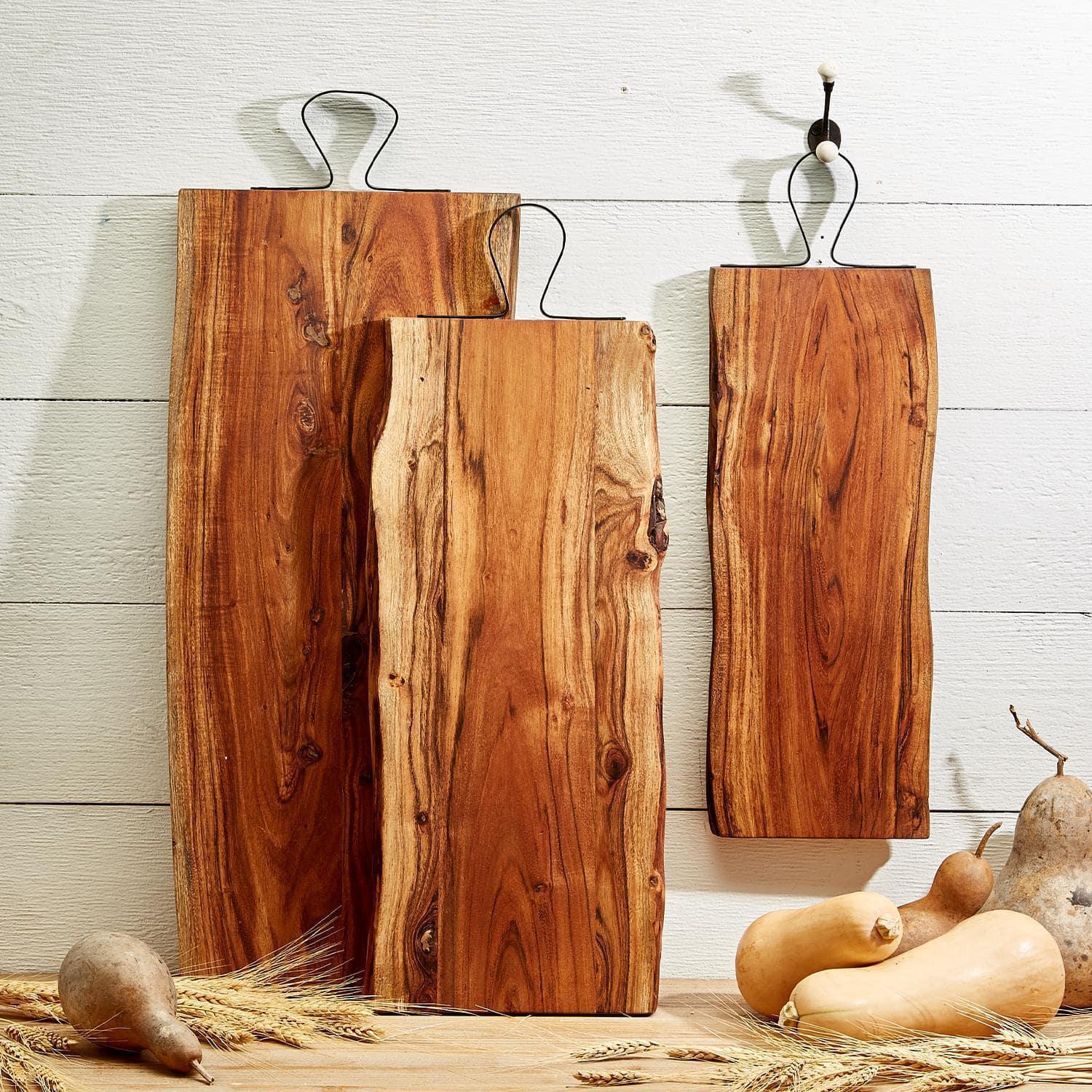 Serving Plank with Iron Handle